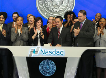 comptroller ringing nasdaq bell